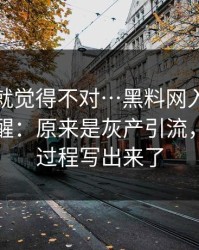 我当时就觉得不对…黑料网入口：我当场清醒：原来是灰产引流，我把全过程写出来了